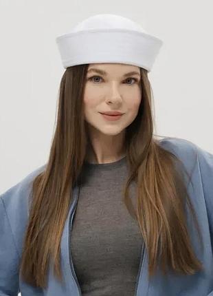 Тренд! жіночий берет морячка sailor hat, папайка, панама матроса, білий