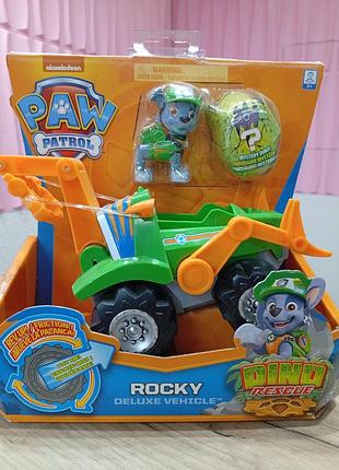Игровой набор paw patrol dino rescue rocky deluxe vehicle ( щенячий патруль: спасание динозавров )