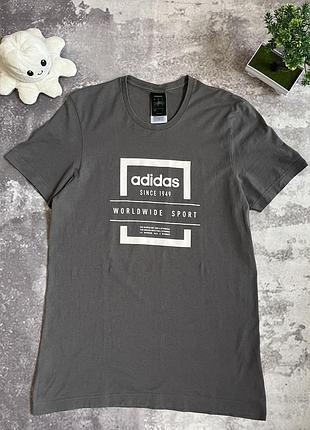 Чоловіча футболка adidas,розмір s,сірого кольору,матеріал котон