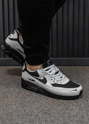 Мужские кроссовки nike air max 90 grey / black / smb+ 🔗