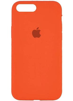 Силіконовий чохол для iphone 7 plus / 8 plus (7+ / 8+) з закритим низом оранжевий orange 13 silicone case (бампер)