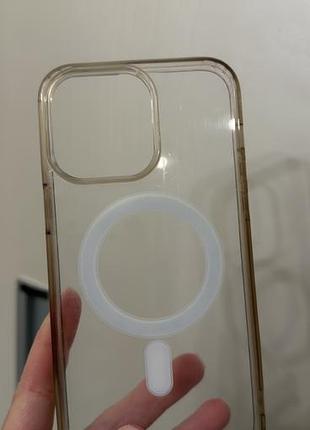 Прозрачный силиконовый чехол mag safe iphone 14 pro max