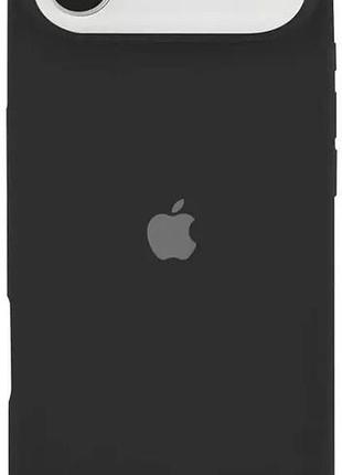 Силіконовий чохол для iphone 17 air з закритим низом silicone case чорний black 18 (бампер)