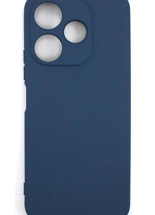 Силіконовий чохол для xiaomi redmi 13 темно синій soft silicone case full (бампер)