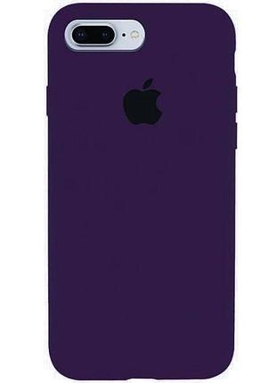 Силіконовий чохол для iphone 7 plus / 8 plus (7+ / 8+) з закритим низом фіолетовий purple 34 silicone case (бампер)