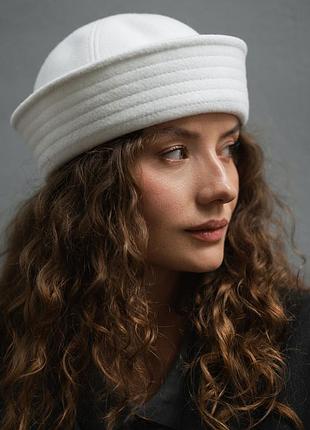 Тренд! морячка кашемір sailor hat, папайка, панама матроса, 55-56, белый