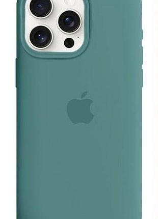 Силиконовый чехол для iphone 13 pro max с закрытым низом серо зеленый cactus 65 silicone case (бампер)