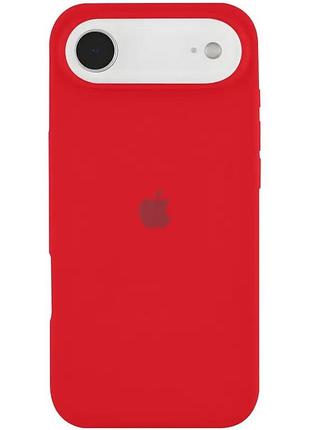 Силіконовий чохол для iphone 17 air з закритим низом silicone case червоний red 14 (бампер)