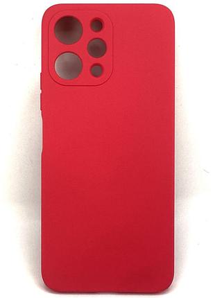 Силиконовый чехол для xiaomi redmi 12 ярко розовый soft silicone case full (бампер)