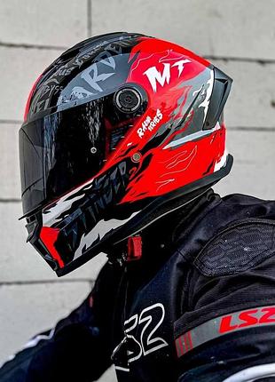 Мото шлем интеграл мт helmets stinger 2 ardent gloss red xs + подарок: чехол для хранения