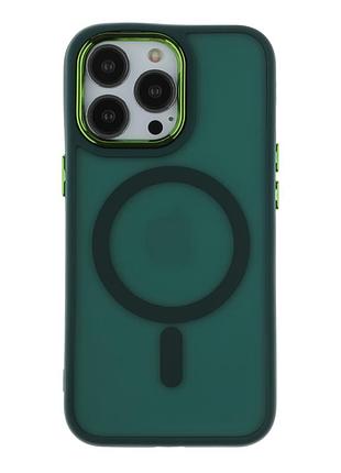 Чехол для iphone 14 pro с magsafe colourfull темно зеленый