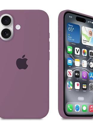 Силиконовый чехол для iphone 17 с закрытым низом silicone case лавандовый blackcurrant 68 (бампер)