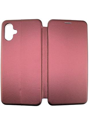 Чехол книжка для samsung a06 (a065) бордовый