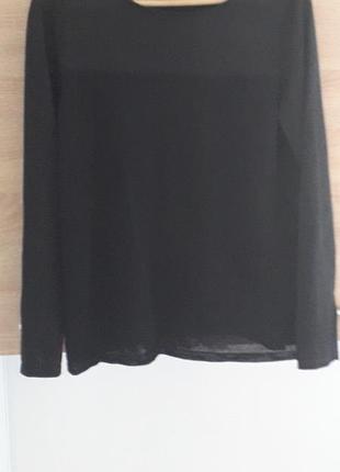 M&amp; s collection 
42/ xl/50
eur 42
черная женская кофта с круглым вырезом и комбинированными текстурами
идеальное состояние ( состояние новой)
