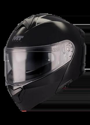 Мотошлем испанский модуляр (трансформер) мт helmets mt genesis sv pure a1 gloss black l + подарок: чехол для хранения