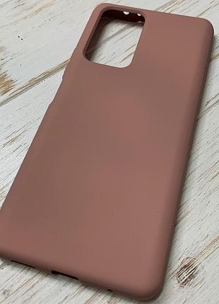 Силіконовий чохол для poco m5s персиковий soft silicone case full (бампер)