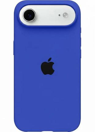 Силиконовый чехол для iphone 17 air с закрытым низом silicone case синий royal blue 3 (бампер)