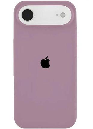 Силиконовый чехол для iphone 17 air с закрытым низом silicone case лавандовый blackcurrant 68 (бампер)