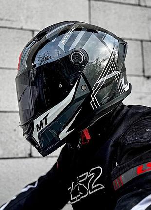Мото шлем интеграл мт helmets stinger 2 tron b12 gloss xs + подарок: чехол для хранения