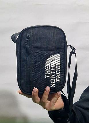 Барсетка чорна the north face сумка зе норт фейс сумка через плече сумка спорт тнф