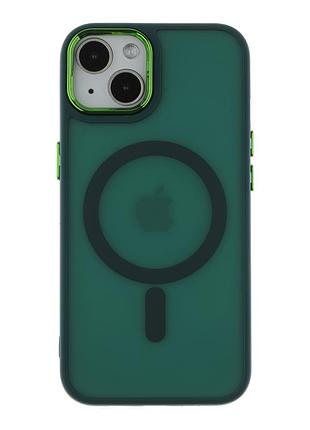 Чехол для iphone 14 с magsafe colourfull темно зеленый