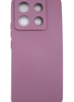 Силиконовый чехол для poco x6 лавандовый soft silicone case (бампер)