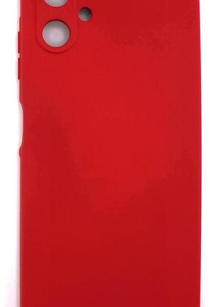 Силіконовий чохол для samsung a06 (a065) червоний soft silicone case full (бампер)