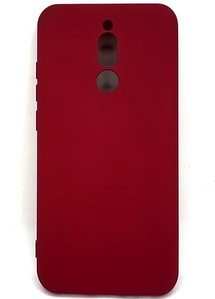 Силиконовый чехол для xiaomi redmi 8 малиновый soft silicone case full (бампер)