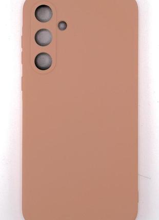 Силіконовий чохол для samsung m35 5g (m356) пудровий soft silicone case full (бампер)