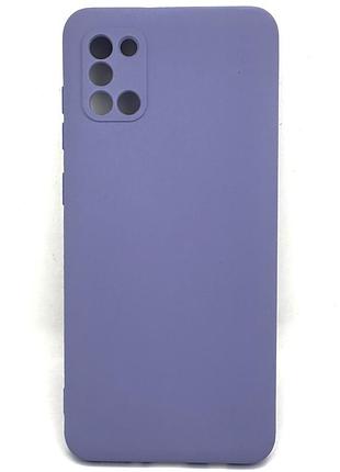 Силіконовий чохол для samsung a31 (a315) фіалковий soft silicone case full (бампер)