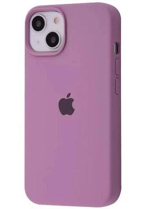 Силиконовый чехол для iphone 15 с закрытым низом silicone case лавандовый blackcurrant 68 (бампер)
