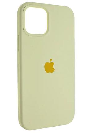 Силиконовый чехол для iphone 15 с закрытым низом світло жёлтый mellow yellow 51 silicone case (бампер)