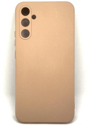 Силіконовий чохол для samsung a34 5g (a346) пудровий soft silicone case full (бампер)