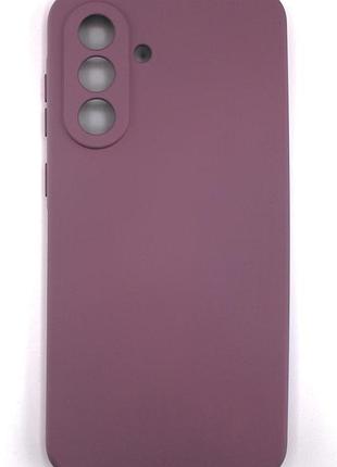 Силиконовый чехол для samsung a36 5g (a366) лавандовый soft silicone case full (бампер)
