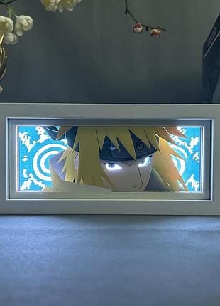 Многослойный ночник лампа аниме naruto светильник minato минато наруто боруто rgb