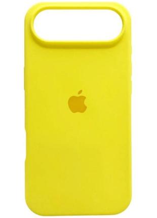 Силиконовый чехол для iphone 17 air с закрытым низом silicone case желтый canary yellow 50 (бампер)