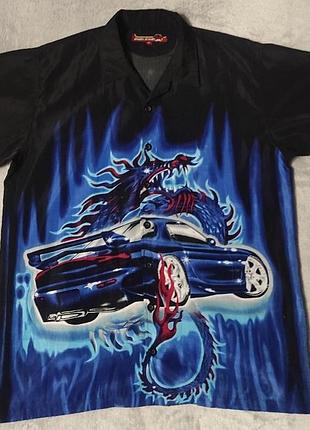 Сорочка dnon jeans vintage mazda rx-7 car japan dragon