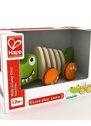 Дерев'яна каталка hape крокодил (e0348) 2
