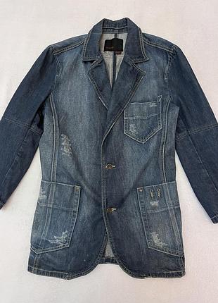 Джинсовый пиджак zara man | блейзер zara в винтажном стиле (s) 2