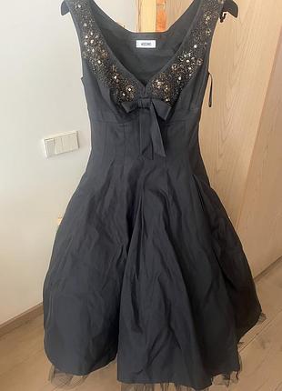 Сукня вечірня moschino. б/у 34-36 чорна
