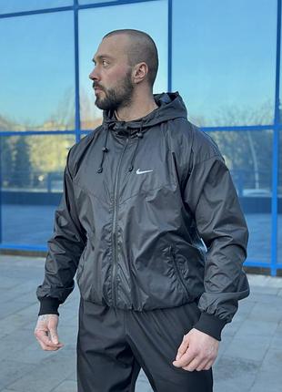 Вітровка чоловіча сіра найк nike, легка куртка чоловіча