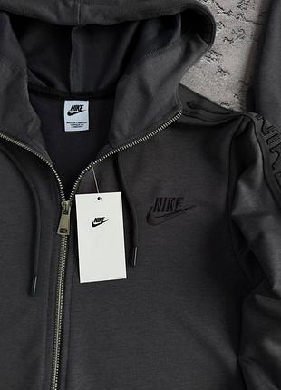 Костюм nike графітовий зіп худі штани лампас
