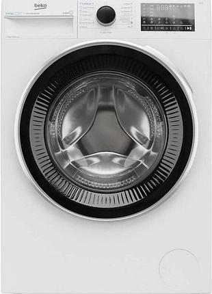 Пральна машина beko фронтальна, 7кг, 1200, a, 50см, дисплей, інвертор, пара, білий