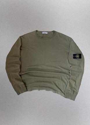 Винтажный оригинальный свитер stone island лонгслив кофта хаки цвет хл размер