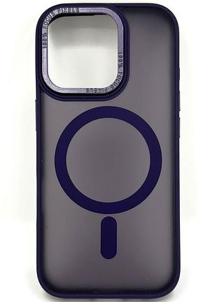 Чохол для iphone 16 pro з magsafe colourful темно фіолетовий