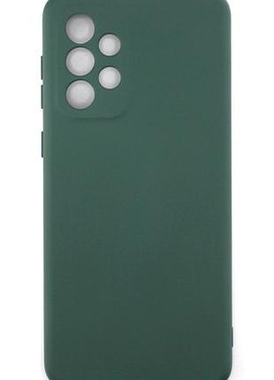 Силіконовий чохол для samsung a33 5g (a336) темно зелений soft silicone case full (бампер)