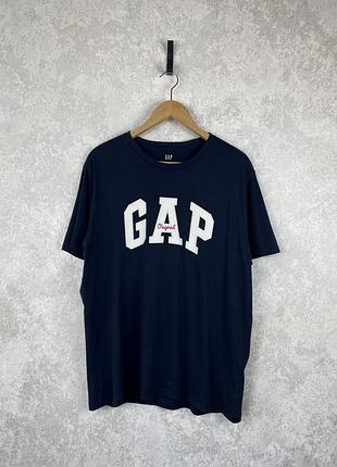Чоловіча футболка gap original, синій колір, розмір l