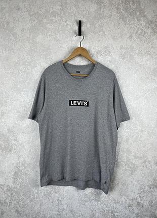 Чоловіча бавовняна футболка levi’s original, сірий колір, розмір l