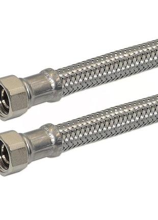 Гнучкий шланг для підключення води 1/2″ х 1/2″ вв 1,0 м pn10 parinox® в нержавіючій оплетці epdm dn13 parigi