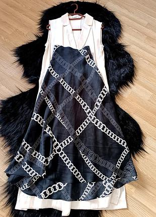 Сатиновая юбка миди zara